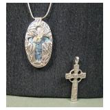 Two Ladies Sterling 925 Necklace and Pendants