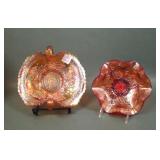 Two Fenton Carnival Glass Items