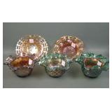 Lot of Five Blackberry Two Row Open Edge Baskets