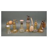 Lot of Six Iridised Marigold Perfume Bottles