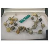 Connemara Sterling and Marble Bracelet