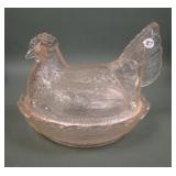 Mosser Light Pink Covered Hen on Neast