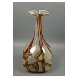 Signed Mdina Art Glass Earthtone Maltese Vase