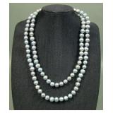 Honora Fresh Water Round Pearl Gray Necklace