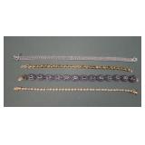 Lot of Four Ladies Sterling Bracelets