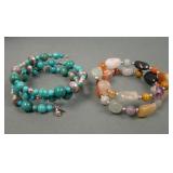 Two Southwestern Coiled Bracelets