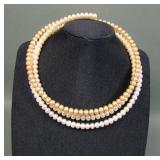 Three Honora Pearl Choker Collar Necklace Set