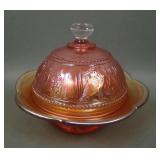 Dugan Marigold Storks & Rushes Covered Butter Dish