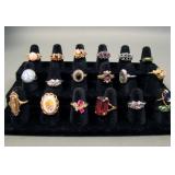 Lot of 19 Vintage Avon Fashion Rings