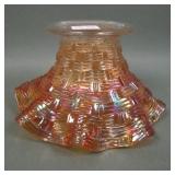 Dugan Marigold Basketweave Ruffled Base/ Vase