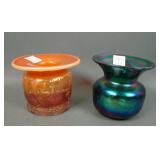 Two ACGA Club Carnival Glass Souvenir Spittoons