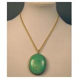 Boho Faux Turqouis Necklace & Pendant