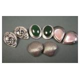 4 Pairs ladies 925 Sterling Southwestern Earrings