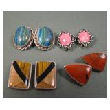 4 Pairs ladies 925 Sterling Earrings
