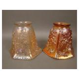 Two Imperial Marigold August Flower Lamp Shades