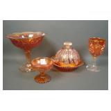 Five Piece imperial Marigold Ocatagon Lot