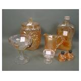 Eight Piece Carnival Glass Novelty Lot