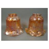 Two Imperial Marigold Leaf Garden Ruffled Shades