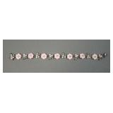 Ladies 925 Sterling Carved Seed Pearl Bracelet