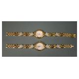 Two Ladies Main Line Time Cabachon Jade Watches