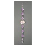 Main Line Time Sterling and Amethyst Ladies Watch