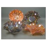 Lot of Four Imperial Carnival Glass Items