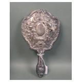 Victorian Ladies Noveau Sterling Hand Mirror