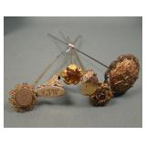 Lot of 6 Ladies Victorian Metal Hatpins