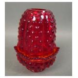 Fenton Amberina Hobnail Fairy Lamp