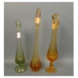 Three Mid Century Modern Swung Vases