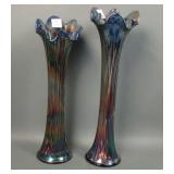 Two Fenton Blue # 916 Mid Size Vases