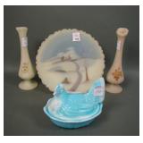 Lot of Four Fenton Glass Items