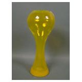 Blenko? MCM Jonquil Yellow Art Glass Vase