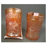 Two Dugan Marigold Harvest Flower Tumblers