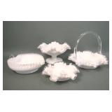 Four Vintage Fenton Siver Crest Items