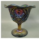 Imperial Purple Hobstar Ruffled Compote