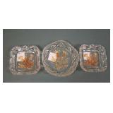 Three Zabkowice Golden Thistle Jam Dishes