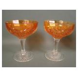 2 Imperial Marigold Star & File Champagne Glasses