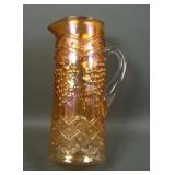 Fenton Marigold Lattice & Grape Tankard Pitcher