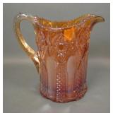 Imperial Marigold Hobstar Band Water Pitcher