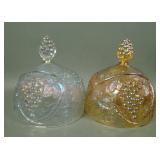 Two U. S. Glass Palm Beach Butter Lids Only