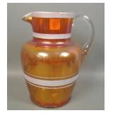 Fenton Marigold Silver Band Pitcher