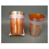Two Fenton Marigold Silver Queen Tumblers