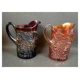 Two Dugan Maple Leaf Water Pitchers