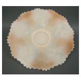 Fenton Custard Horse Head Medallion Plate