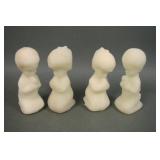 Two Pair of Fenton Custard Praying Boy & Girl