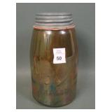 Marigold Carnival Glass Ball Mason Canning Jar