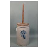 Unsigned 1/2 Gallon Small Salt Glaze Churn