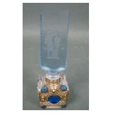 Victorian Czech Glass Jeweled Ormalu Perfume