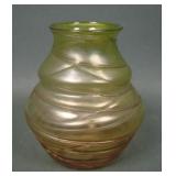 Kralik Bohemian Threaded Art Glass Vase